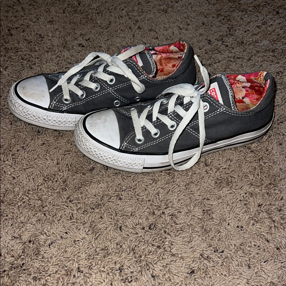 Converse Grey and White Chuck Taylor Sneakers